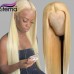 Stema #613 Blonde 13x4 Transparent Lace Big Frontal Human Hair Wig